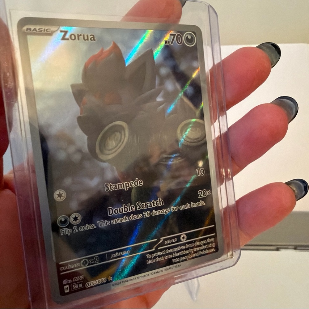 Pokémon Zorua card 75/64 NM Shrouded Fable Illustration Rare - Picture 3 of 4